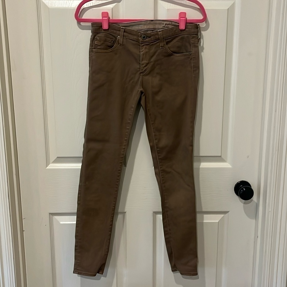 AG Adriano Goldschmied brown the legging ankle jeans, size 27
